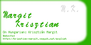 margit krisztian business card